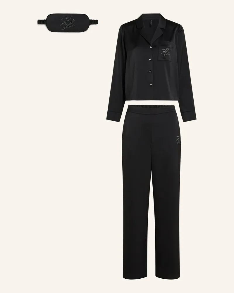 Karl Lagerfeld Nachtwäsche schwarz Schwarz