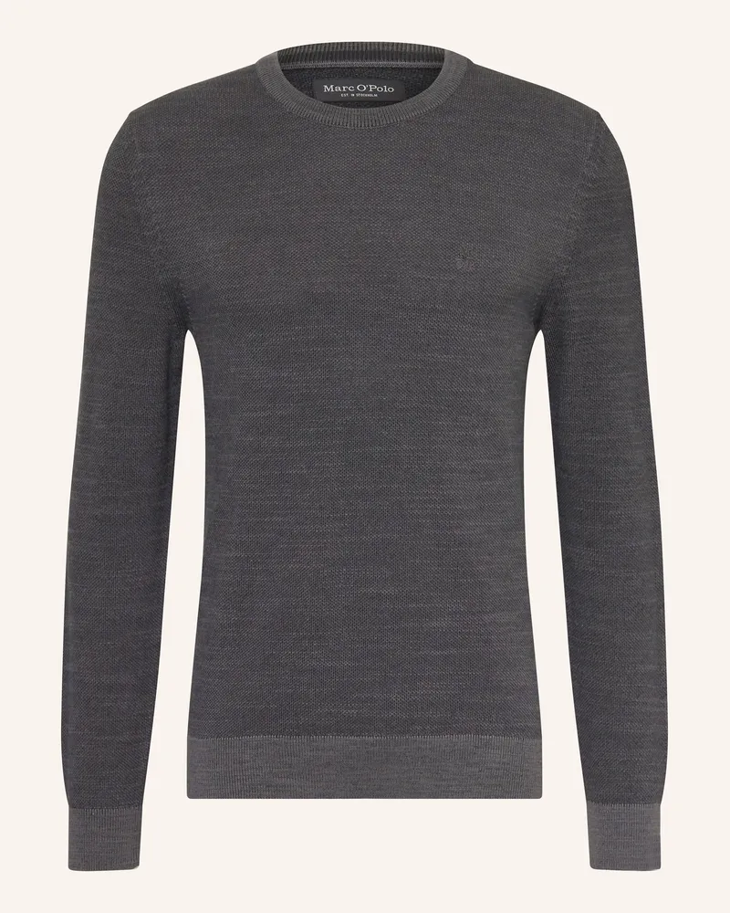 Marc O'Polo Piqué-Pullover Dunkelgrau