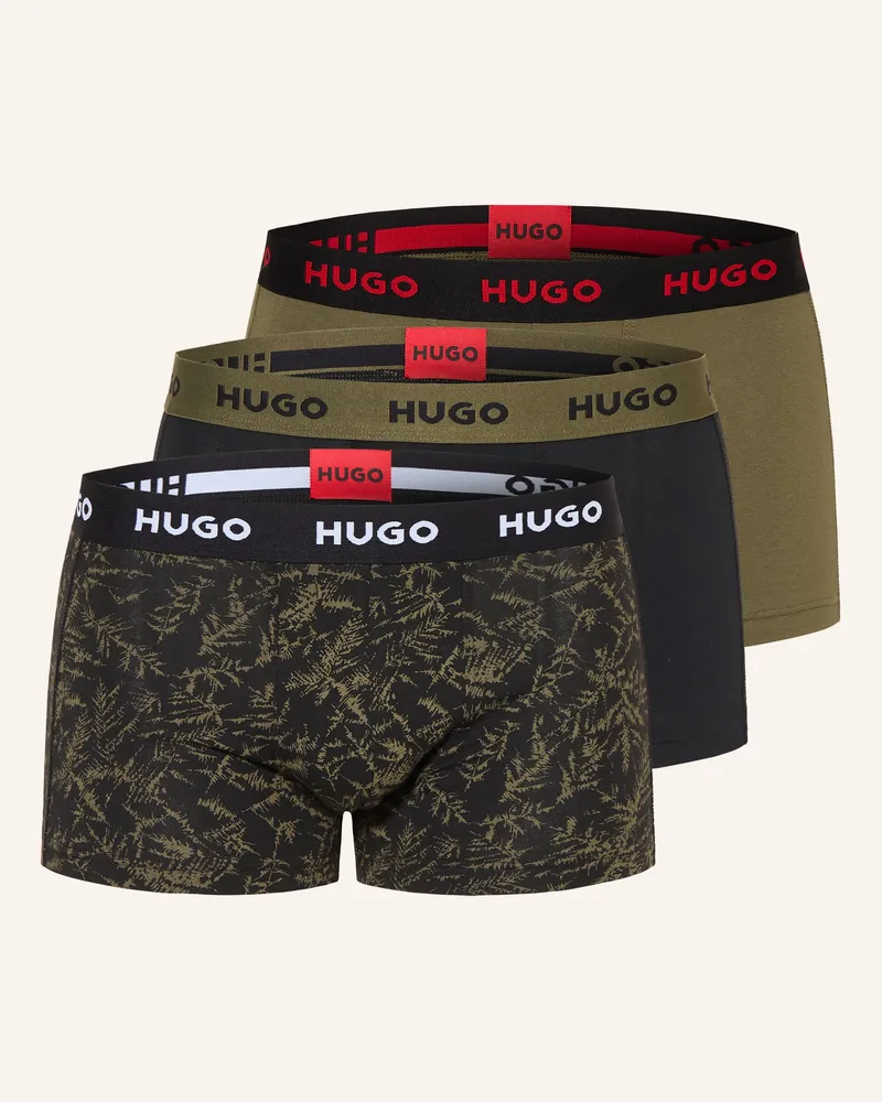 HUGO BOSS 3er-Pack Boxershorts Khaki