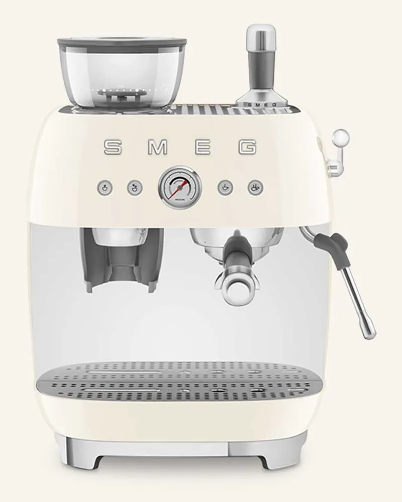 Smeg Espressomaschine ecf03 Mit Kaffeemühle beige Creme