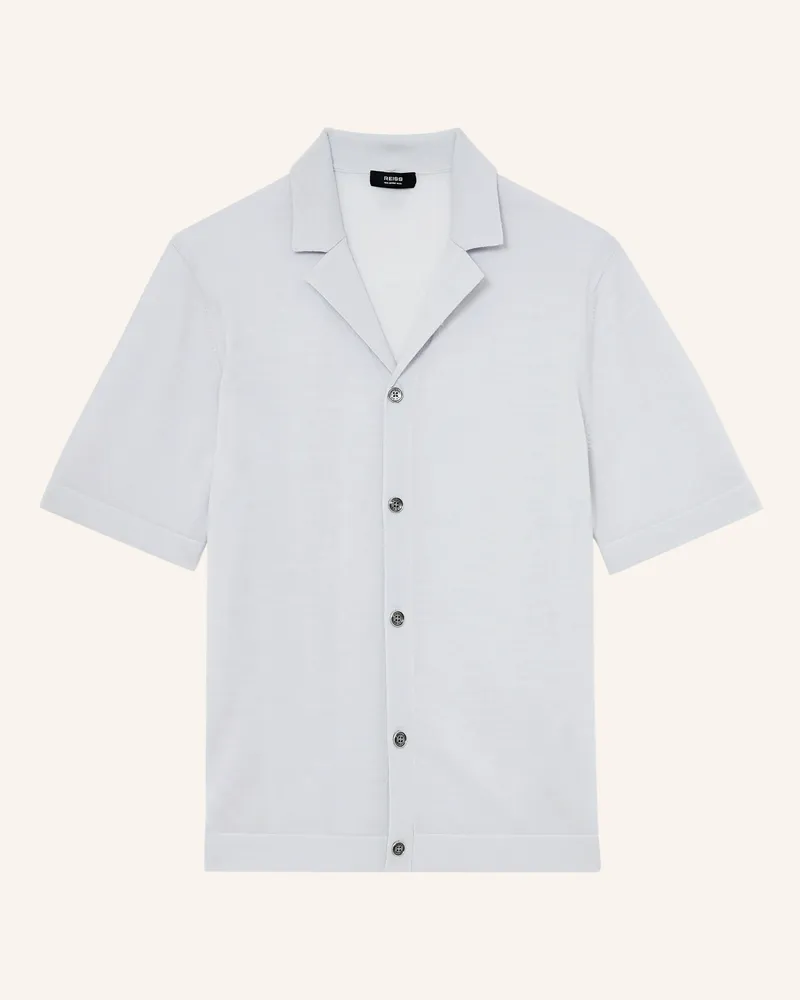 Reiss Strickhemd Grafton Regular Fit blau Hellblau