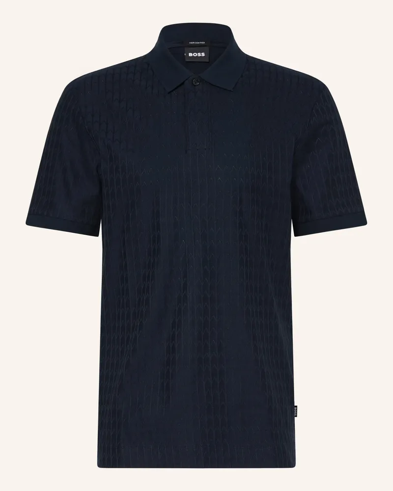 HUGO BOSS Jersey-Poloshirt Parley blau Dunkelblau