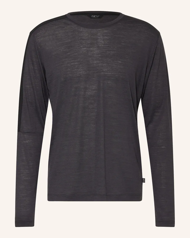 me°ru' Funktionsshirt Bloxwich Mit Merinowolle grau Dunkelgrau