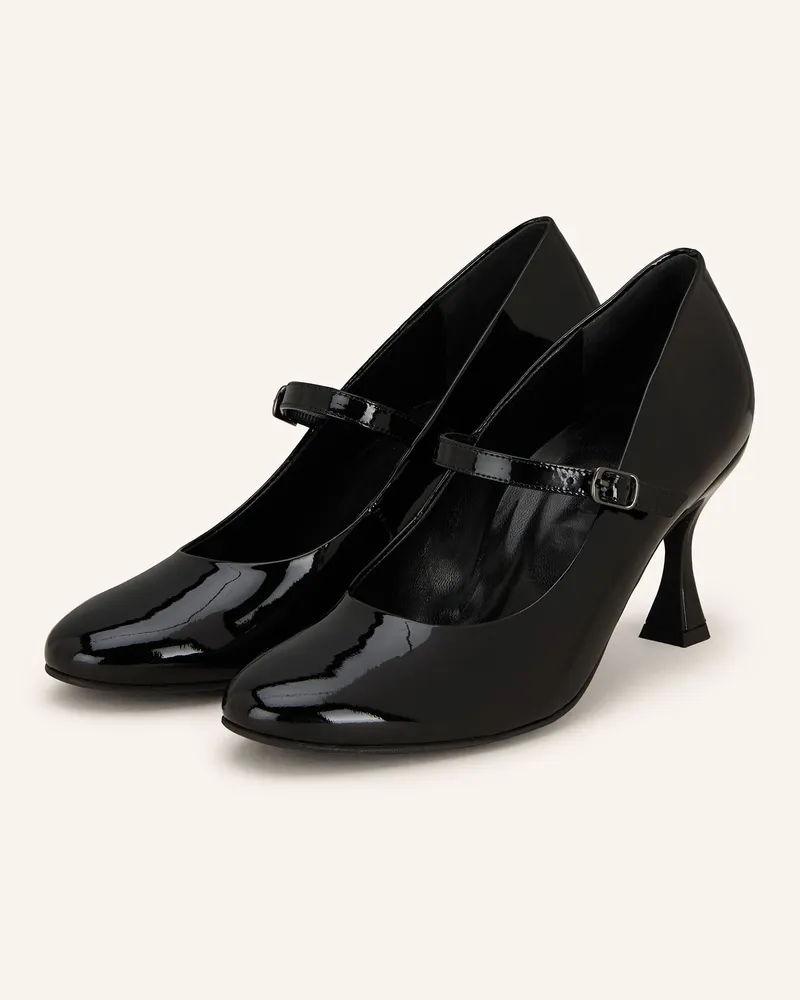 paul green Lack-Pumps schwarz Schwarz