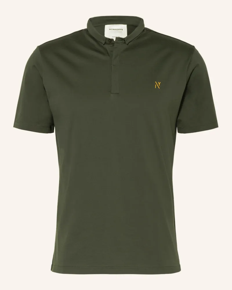 Nowadays Jersey-Poloshirt gruen Khaki