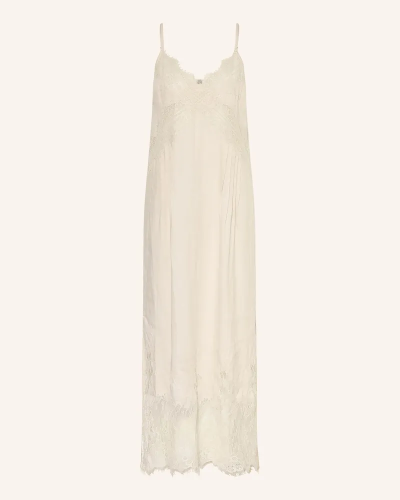 AllSaints Leinenkleid Samia Mit Spitze weiss Creme