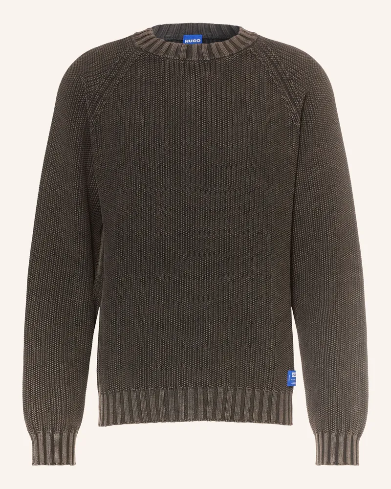 HUGO BOSS Pullover Sondye schwarz Dunkelgrau