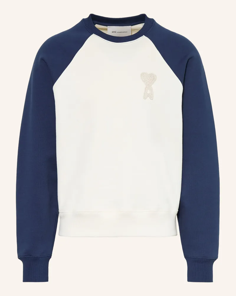 AMI Paris Sweatshirt weiss Creme
