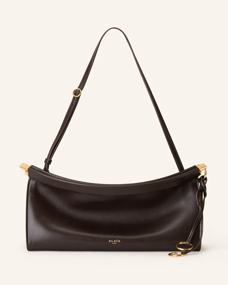 Alaïa Schultertasche East West Medium braun Dunkelbraun