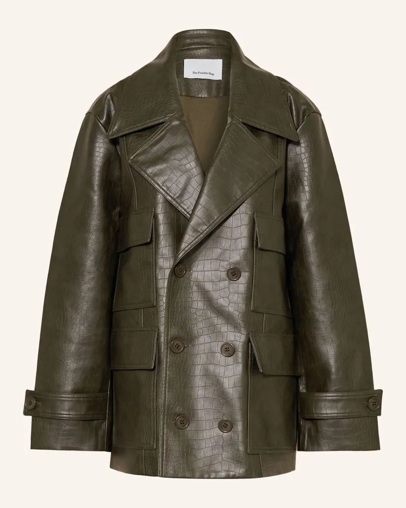 FRANKIE Shop Jacke Stanton In Lederoptik gruen Oliv