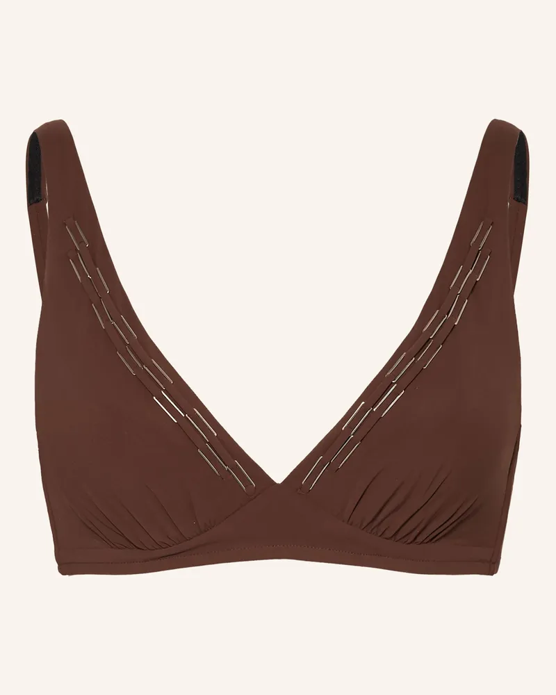 Maryan Mehlhorn Bügel-Bikini-Top HARMONIA Dunkelbraun