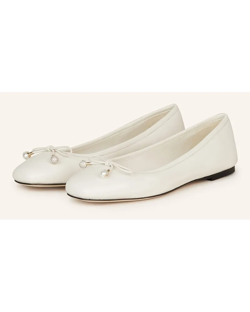 Jimmy Choo Ballerinas ELME FLAT - ECRU Weiss