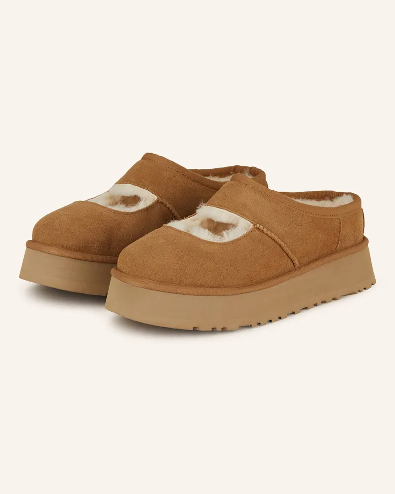 UGG Mary-Jane-Pantoletten BEA Braun