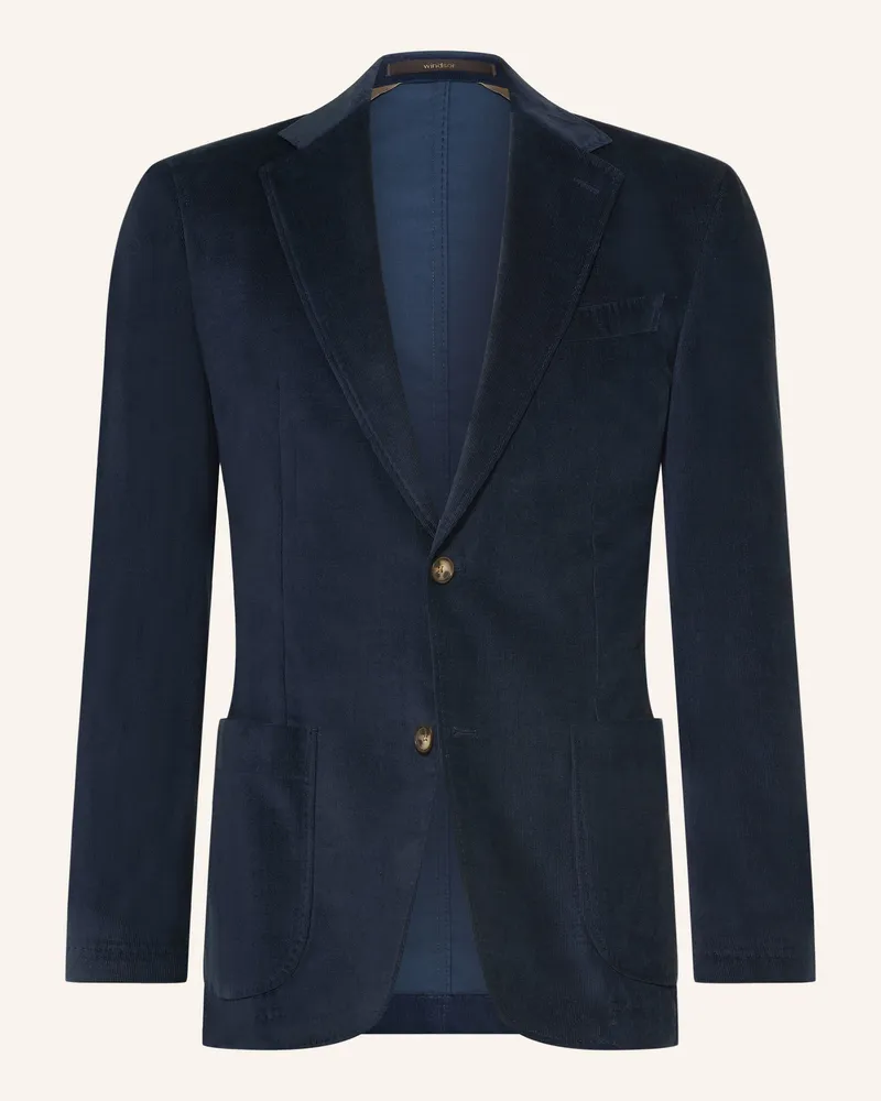windsor. Anzugsakko Giro Shaped Fit Aus Cord blau 425