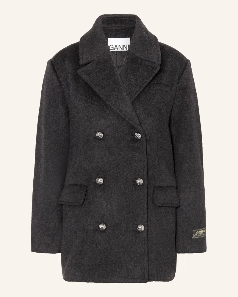 Ganni Jacke schwarz Dunkelgrau