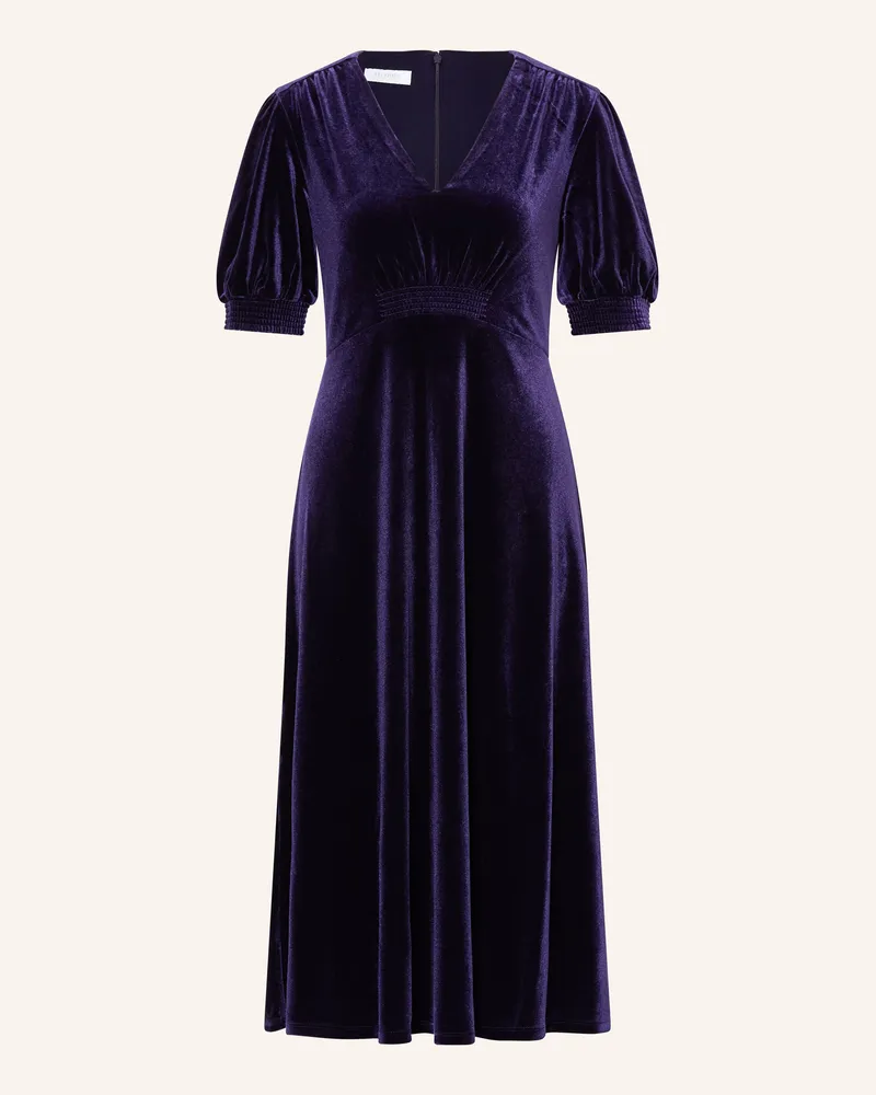 HOBBS London Samtkleid DORMER Dunkellila