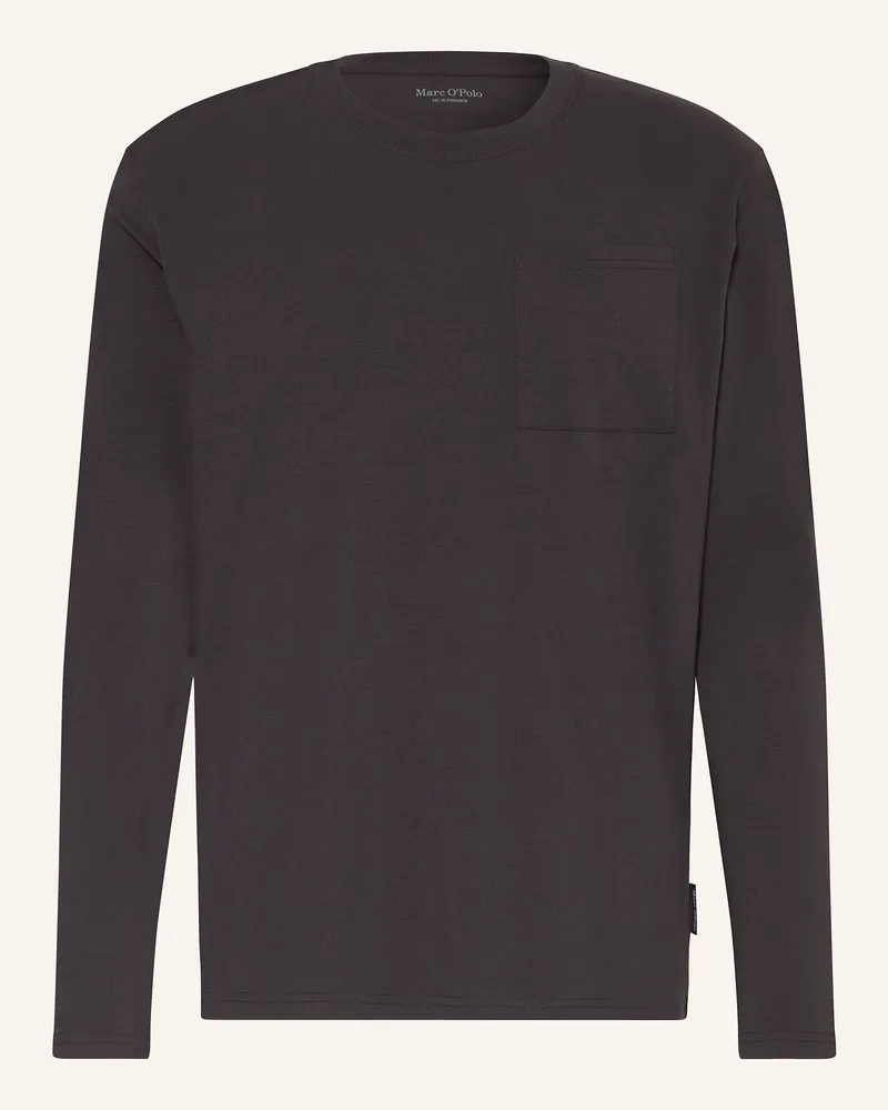 Marc O'Polo Schlafshirt Dunkelgrau