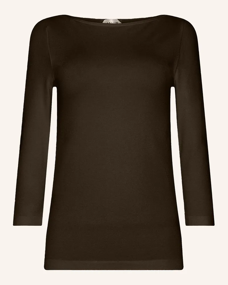 Wolford Pullover CORDOBA TOP LONG SLEEVES Dunkelbraun