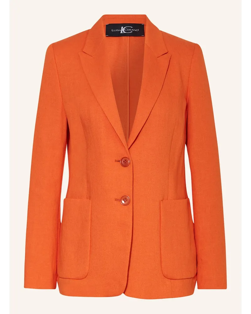 Luisa Cerano Blazer mit Leinen Orange