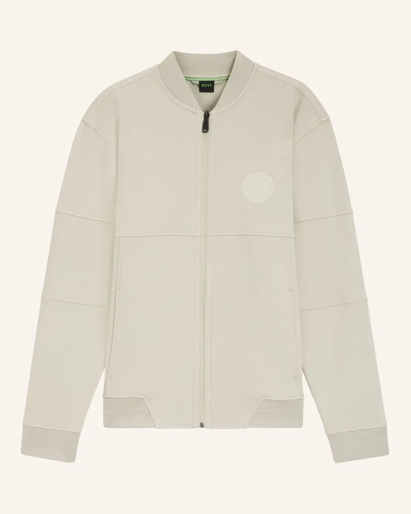 HUGO BOSS Sweatshirt SW_JOIN FZ Regular Fit Beige