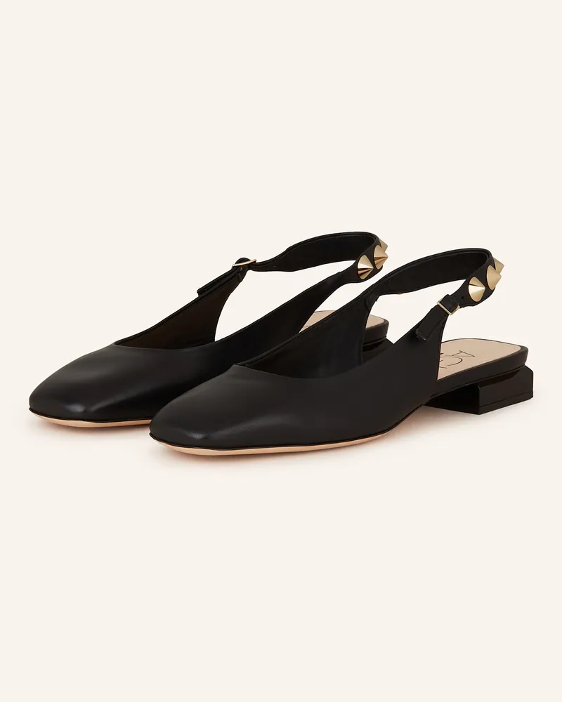 Attilio Giusti Leombruni Slingpumps ANGI mit Nieten Schwarz