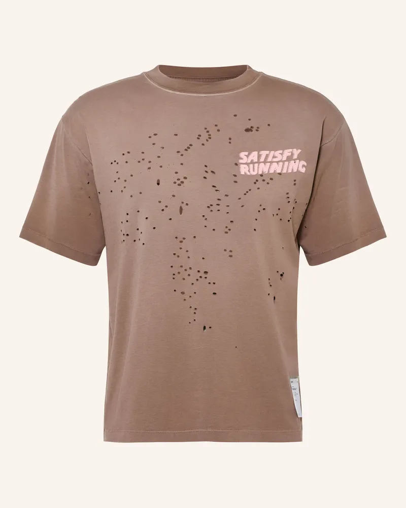 Satisfy Laufshirt Mothtech braun Braun