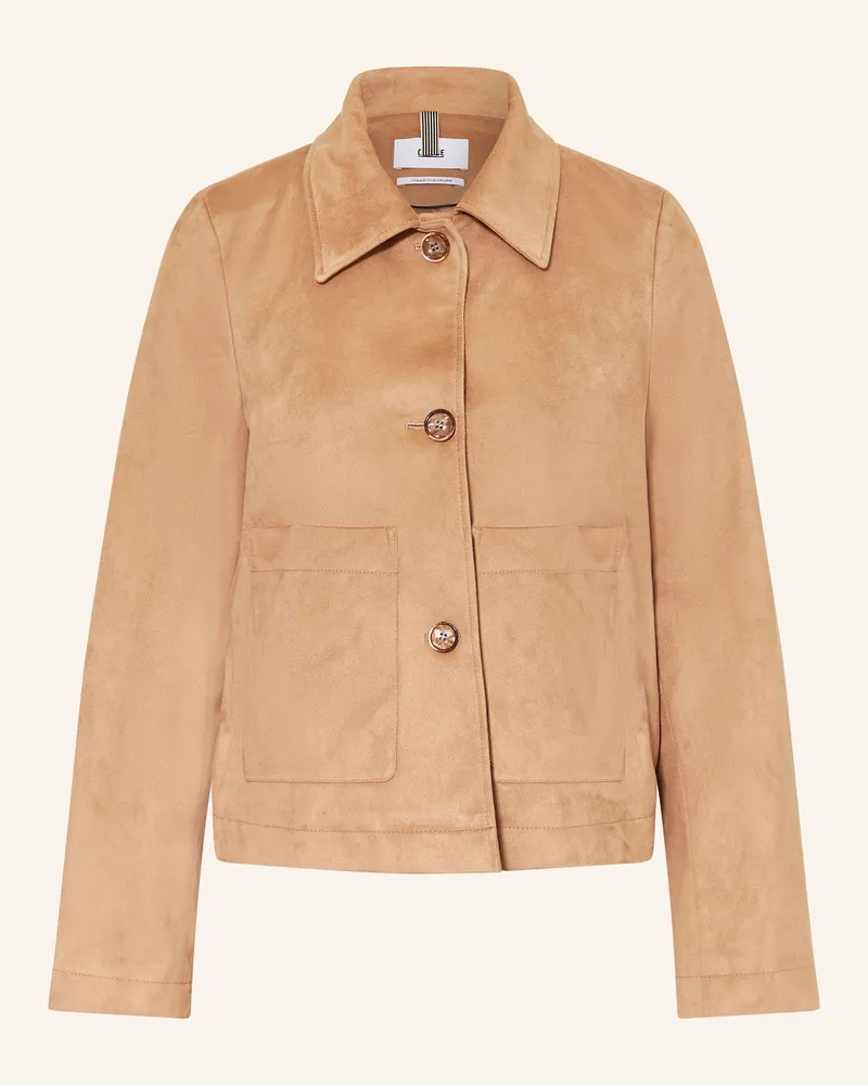 cinque Kastenjacke CIELVIS in Lederoptik Camel