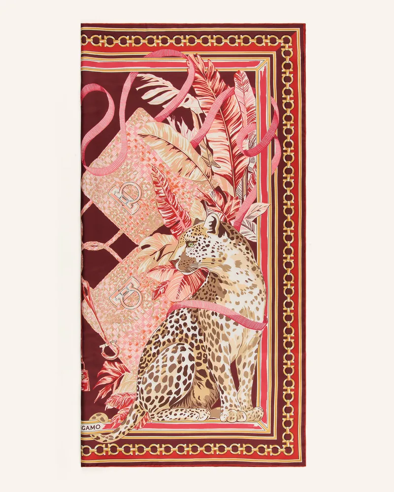 Ferragamo Seidentuch rot Rot