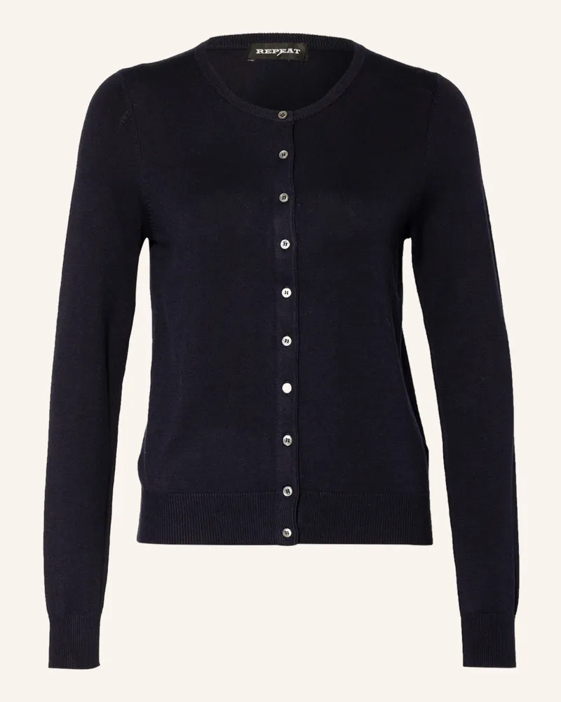 Repeat Strickjacke Dunkelblau