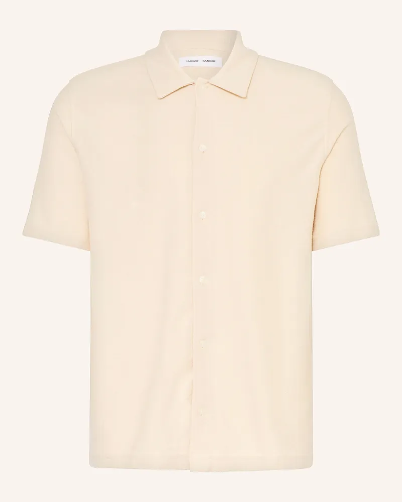 Samsøe & Samsøe Kurzarm-Hemd KVISTBRO Comfort Fit Beige