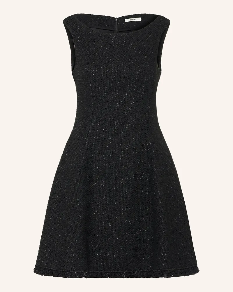 Maje Kleid Mit Glitzergarn schwarz Schwarz