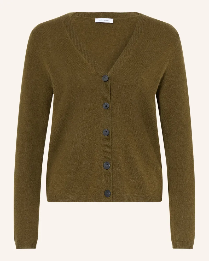 Darling Harbour Strickjacke Aus Cashmere gruen Olive