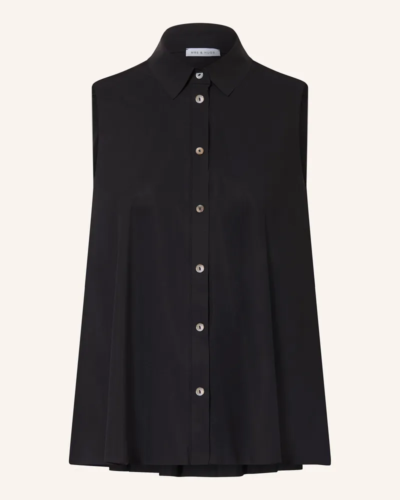 Mrs & HUGS Blusentop schwarz Schwarz