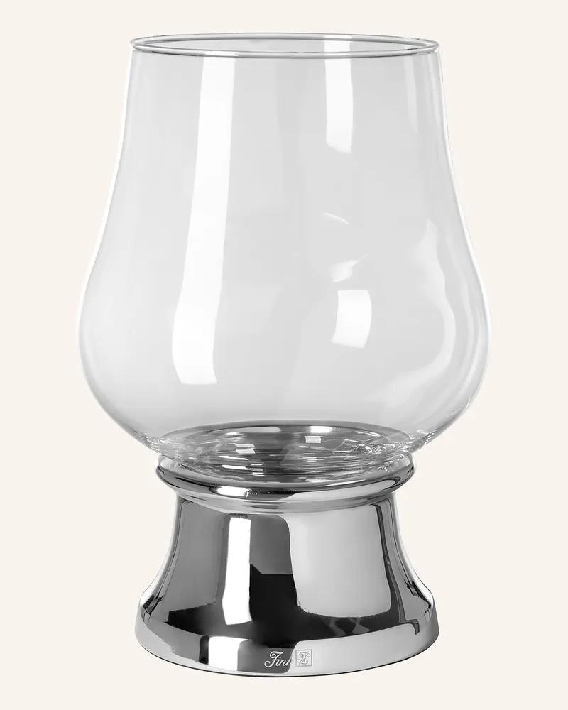 Fink Windlicht mit Glas PALINA Silber