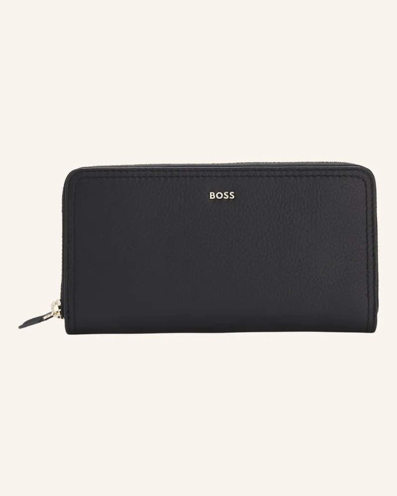 HUGO BOSS Brieftasche Lenah Ziparound schwarz Schwarz
