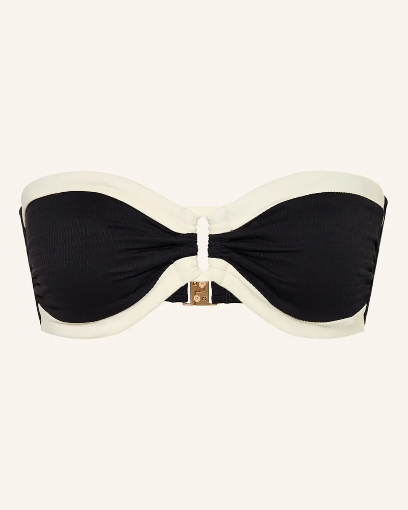 Seafolly Australia Bandeau-Bikini-Top Bandwave schwarz Schwarz