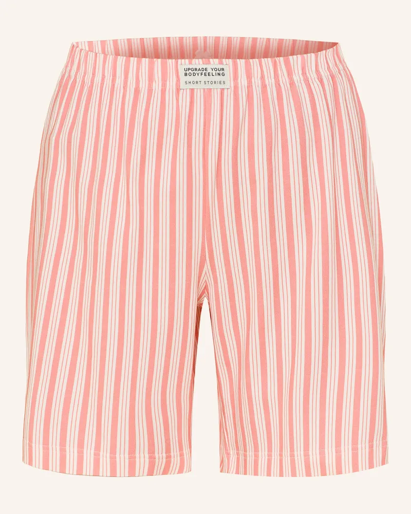 Short Stories Schlafshorts weiss Lachs
