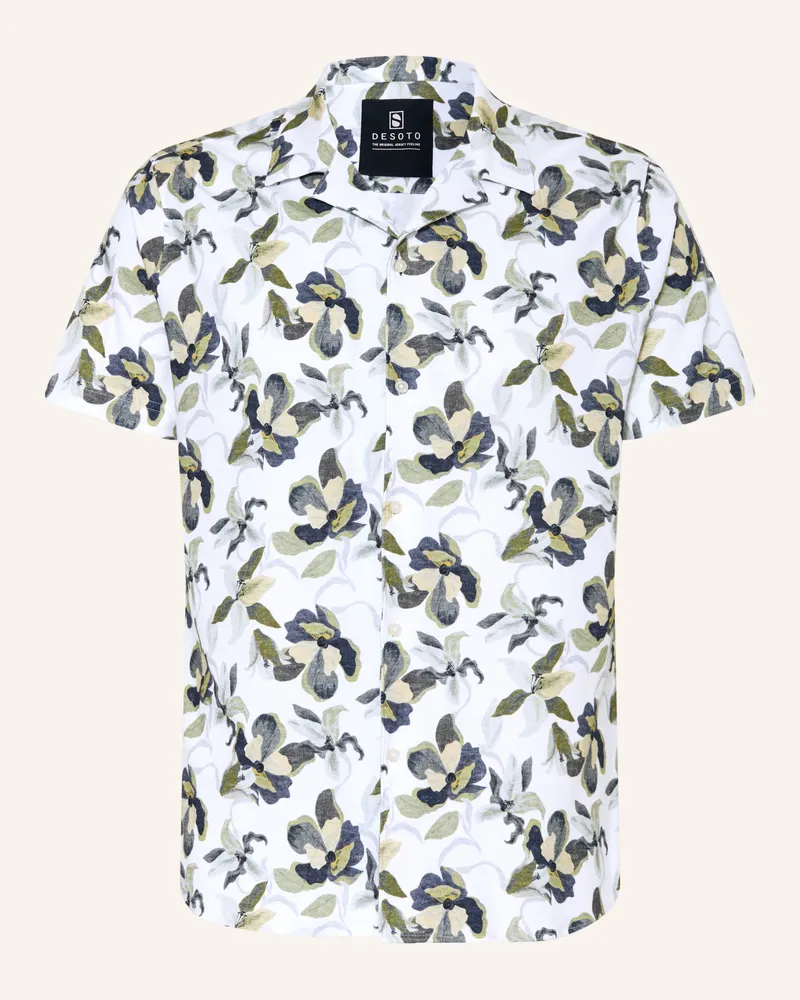 DESOTO Resorthemd Lido Slim Fit Aus Jersey gruen Weiss