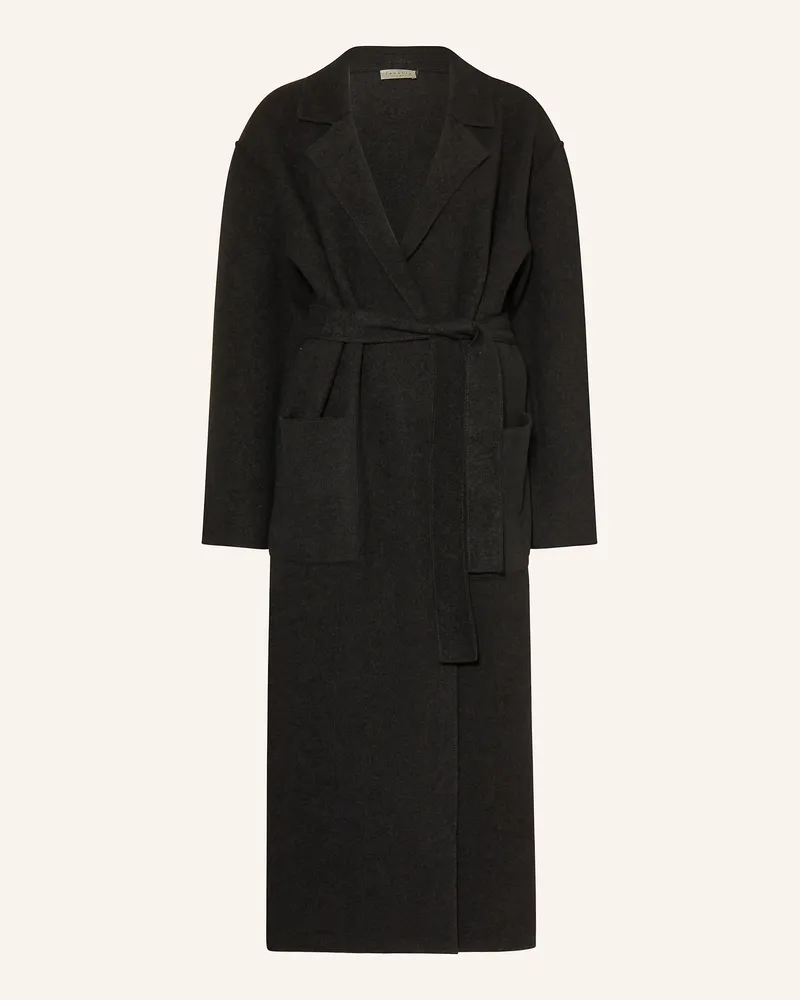 Lunaria Cashmere Cashmere-Mantel schwarz Schwarz