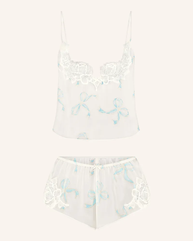 SKIMS Shorty-Schlafanzug SKIMS ROMANCE aus Seide Ivory