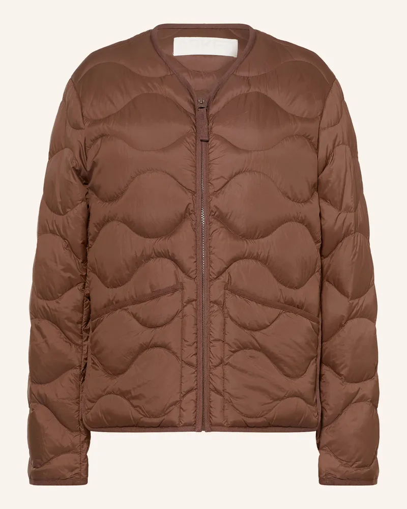 Arket Lightweight-Daunenjacke braun Dunkelbraun