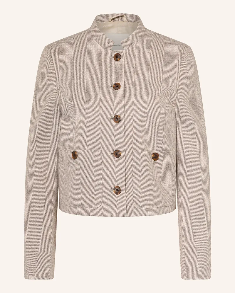 Calvin Klein Kastenjacke beige Braun