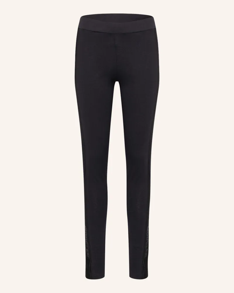 Moncler Leggings mit Galonstreifen Schwarz