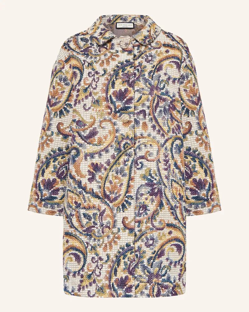 SEM PER LEI Jacquard-Mantel Braun