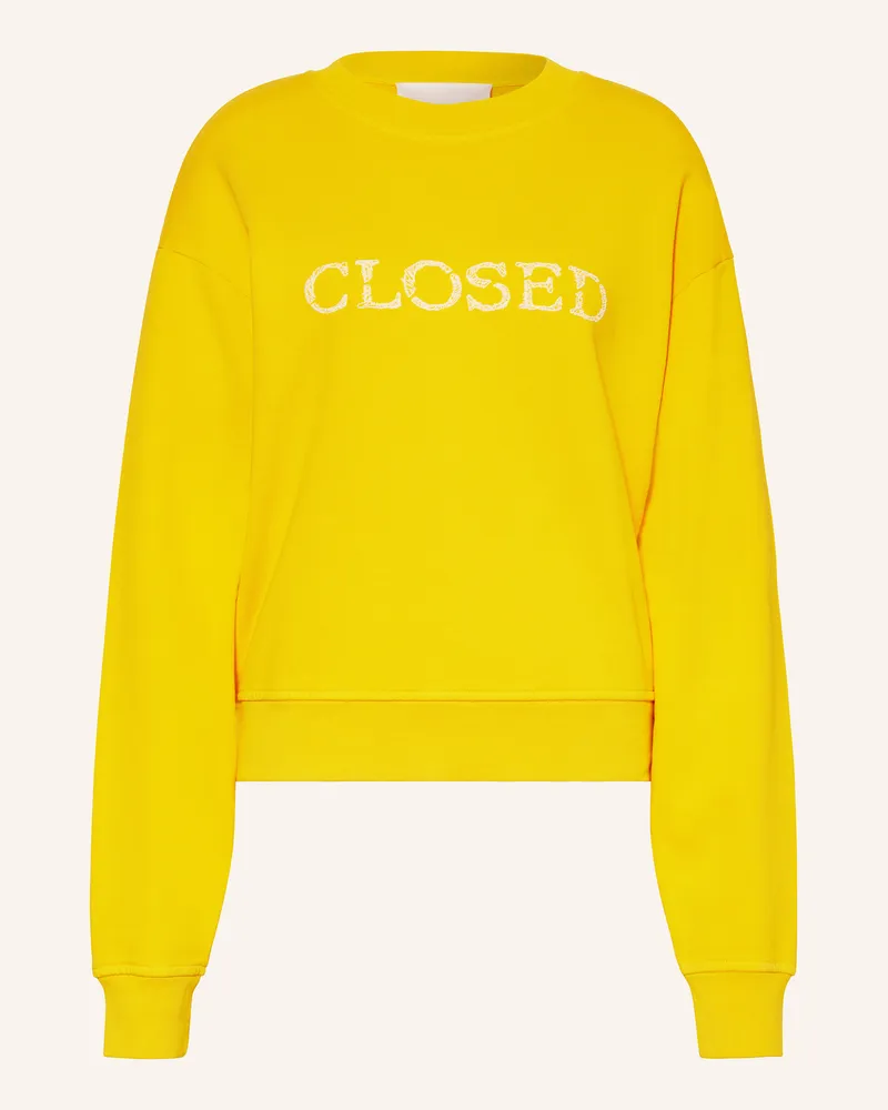 Closed Sweatshirt Dunkelgelb