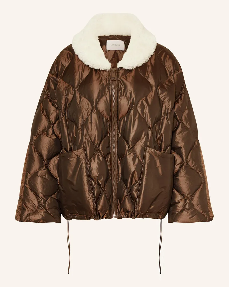 Dorothee Schumacher Steppjacke COZY COOLNESS mit Teddyfell Braun