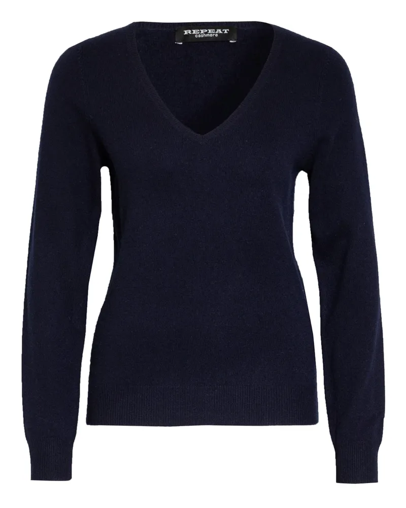 Repeat Cashmere-Pullover blau Dunkelblau