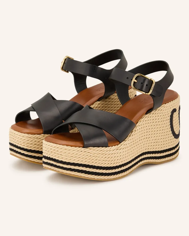 Chloé Plateau-Wedges schwarz 905