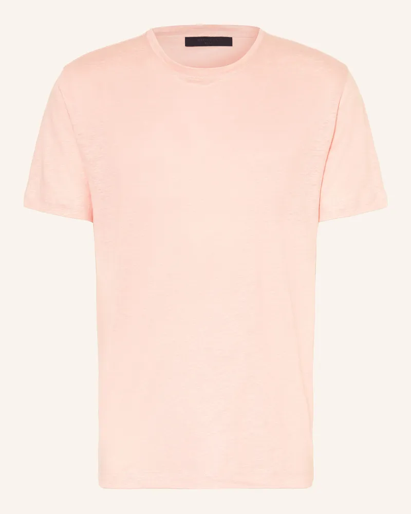 HUGO BOSS T-Shirt TAUT aus Leinen Lachs