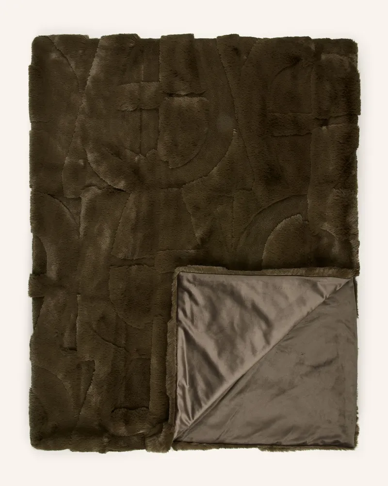 Aigner Kunstfell-Plaid A-Serenity gruen Dunkelgrün